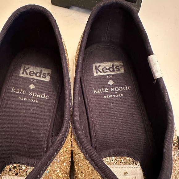 Keds x Kate spade gold glitter shoes SZ 6.5 - Picture 6 of 8